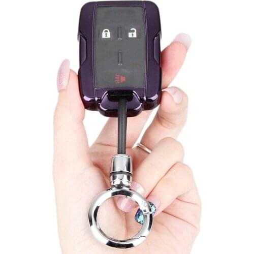Soft TPU Key Fob Cover with Keychain Ring for Chevrolet Chevy Silverado Tahoe Suburban Colorado GMC Sierra Yukon Canyon