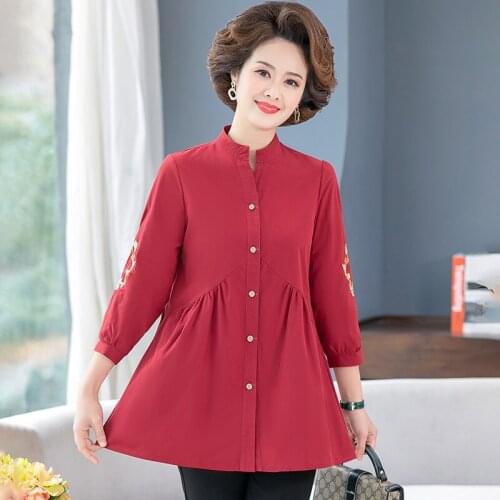 NIFULLAN Blouses With Embroidery