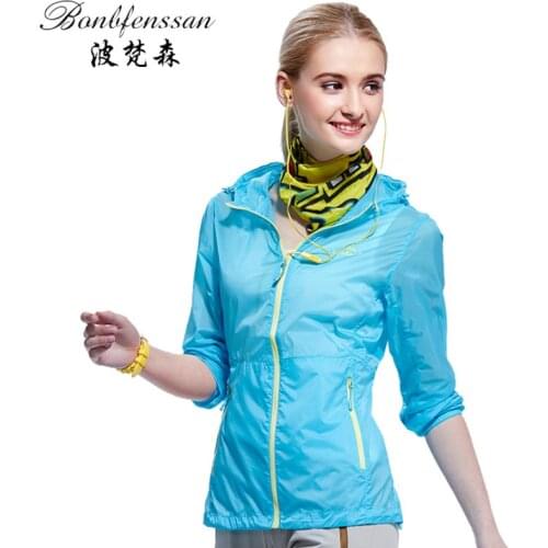 2018 New Quick Drying skin Windbreaker Sun Protection Clothing women Ultra-thin Waterproof Breathable UV protection jacket 1621B