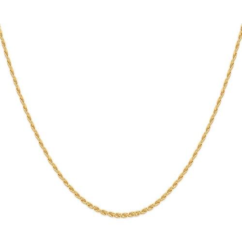 New 24K Yellow Gold Necklace Chain 999 Gold Rope Link Chain Necklace