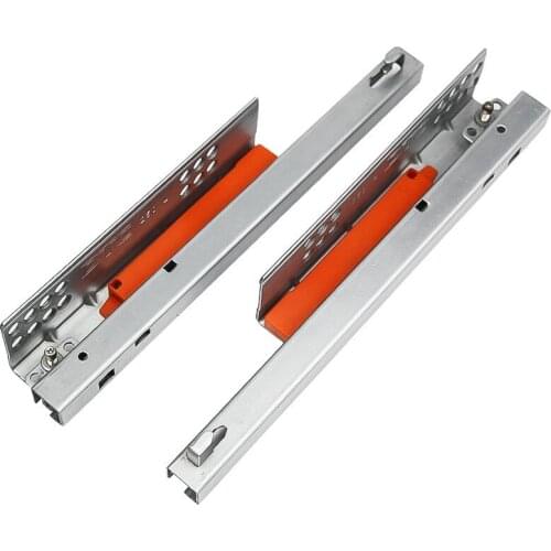 1Pair/ Lot Rebound Press To Release Push Open Under Mount Drawer Slide Rail Runner DTC Brand 25KG