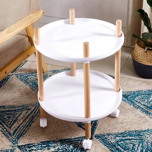 B Living room storage mobile coffee table Nordic side coffee table simple sofa side cabinet corner multifunctional dining car