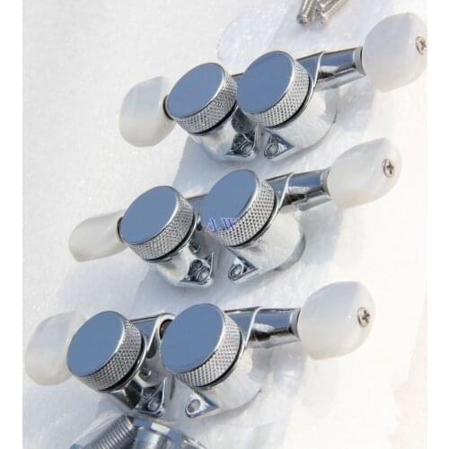Wilkinson JIN HO Tuners 3x3 Guitar Locking Tuners w/Pearl Botton Lock Fit