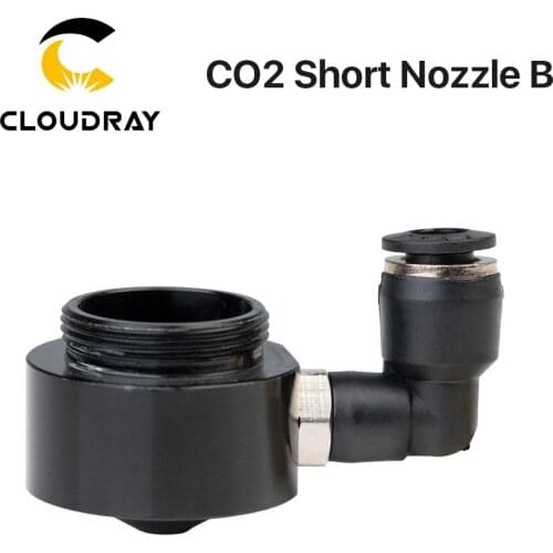 Cloudray Air Nozzle N02 for Dia.20 FL38.1 Lens CO2 Short Nozzle B with Fitting for Laser Head at CO2 Laser Cutting Machine