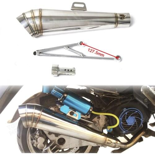 Exhaust Muffler System header exhuast pipe GP style muffler For Honda Ruckus / Zoomer / GY6 125cc or 150cc Scooters