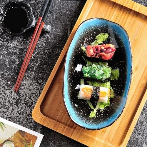 Japanese ceramic tableware retro dishes irregular sushi restaurant hotel shaped dish deep dish bowl ceramic bowl