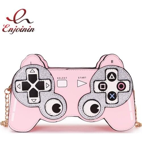 Fun Cartoon Game Stlyle Small Crossbdoy Bag for Women Fashion Purses and Handbag Clutch Bag Shoulder Bag with Chain Strap 2021