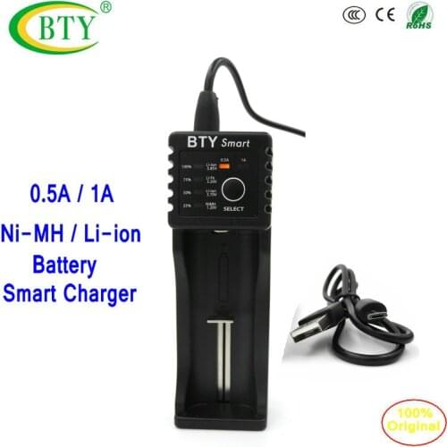 BTY -V 100 Ni-MH Ni-CD Li-ion battery charger Smart fast charge AA AAA 18650 16340 14500 Battery Charger