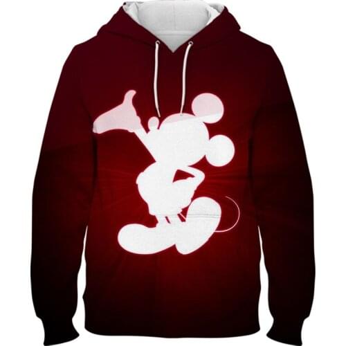 Mickey Mouse Female Sweatshirt Casual Disney Cartoon Anime Hoodie For Children Spring 3D Print Men Women Clothing