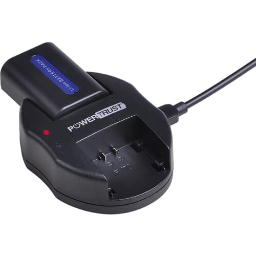 1Pc 1200mAh NP-FH50 NP FH50 NPFH50 Battery and Charger for Sony FH70 FH100 A230 A330 A290 A380 Digital Camera Batteries