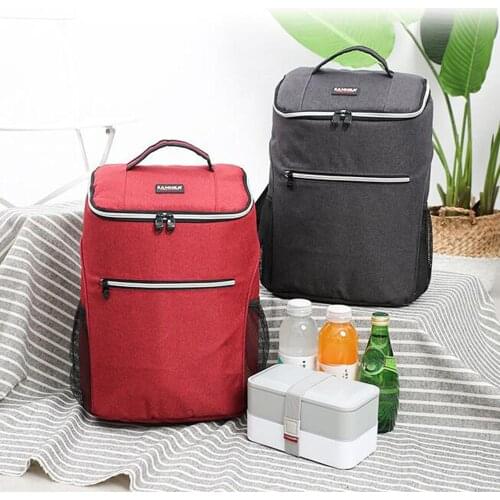 1pc 20L Hot Waterproof Big Cooler Bag New Oxford Outdoor Shoulder Bag Backpack Insulation Thermo Lunch Picnic Box Food Carrier