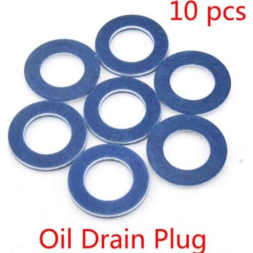 10Pcs/Set Aluminum Engine Oil Drain Plug Crush Gasket Washers Seals 90430-12031 Car Engine Part Replacement For Honda Fit Toyota
