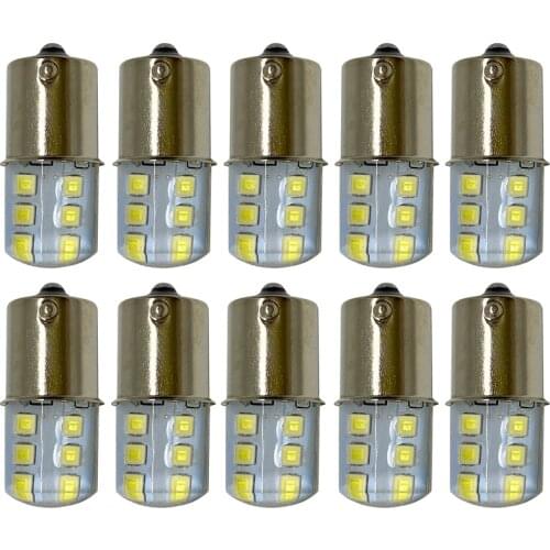10pcs Brake Lights LED auto lamp BA15S 1156 BA15D 1157 BAY15D 2835 12smd White Car Turn signal Light yellow blue red Strobe 12V