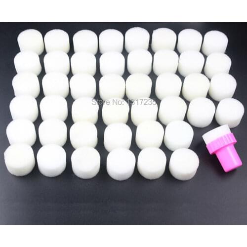 100Pcs Sponges Head with 1Pcs Stamper Polish Stamping Manicure Tool Nail Stamping Plate