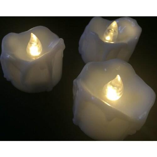 120PCs Flickering Flameless LED TeaLight dipped Wax Dripped Battery Operate Electronic Candles drop tear Wedding Xmas Home Party
