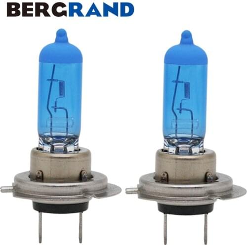 2PCS H7 55W Headlight Bulb Halogen Light 4300K Korean Blue Top Painting Xenon Hard Glass Car Light Source External Light