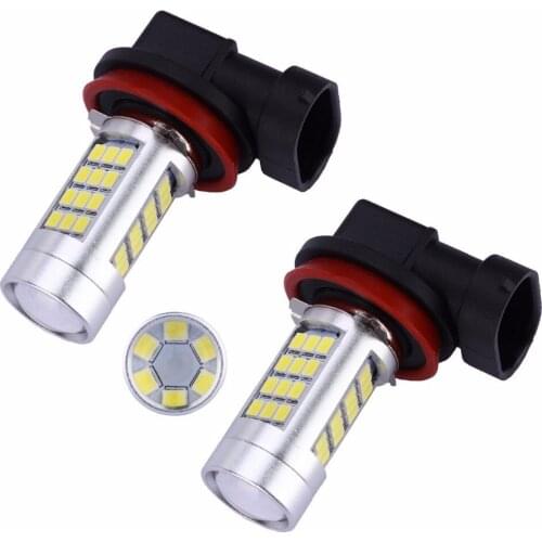 2Pcs White 80W 1200 Lms 2835 Chipsets H11 Led bulbs For Car Fog light,DRL,Daytime Running Light(H8 9005 9006 H16 H10 P13W H7)