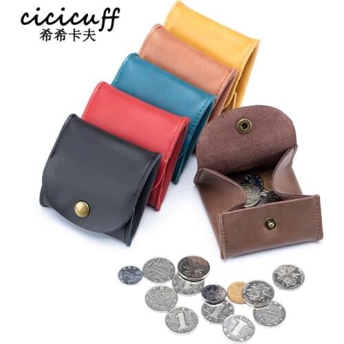 2020 Coin Purse Leather Hasp Small Purse Coin Wallets Soft Split Leather Men Coin Purses Mini Storage Pocket Bag For Women & Men