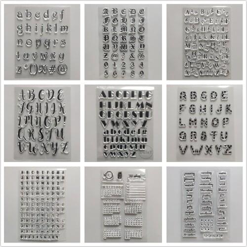26 English Letters Clear Stamps DIY Scrapbooking Craft Supplies Silicon Digital Seal Card Photo Album ink pad Month Stamping