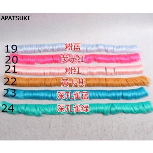 5cm*100cm Doll Wigs Hair Short DIY Fringe Hair/wigs Colorful Hair For 1/3 1/4 1/6 BJD SD Doll