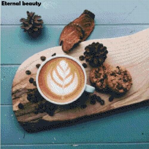 Diamond Painting Coffee 5D Diy Full Square Round Drill Rhinestone of Pictures Diamond Embroidery Mosaic Art Paintings Home Decor