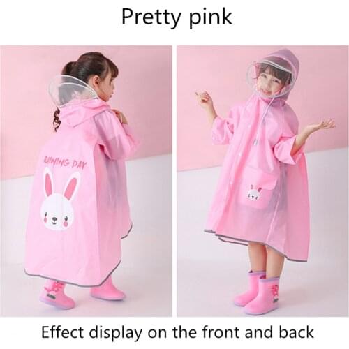 Cute student baby raincoat outdoor travel mountaineering waterproof raingear child impermeable rain poncho boy girl raincoatgift