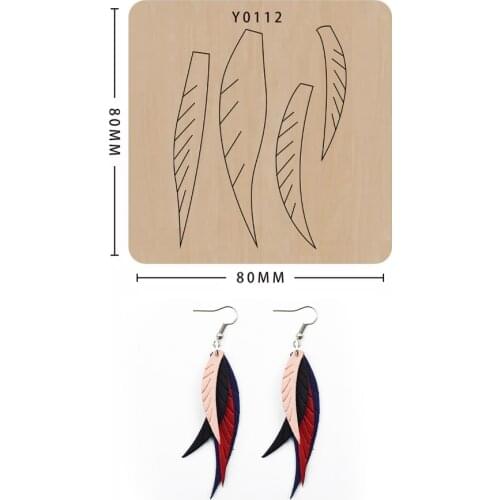 Die Cutting Mold Diy Handmade Leather Feather Earrings Decoration Scrapbook Suitable For Big Shot Machines