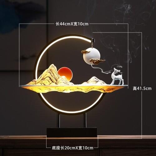 Living Room Incense Burner Chinese Ceramics Electrical Creative Backflow Water Fall Incense Burner Incensario Home Decor DB60XX