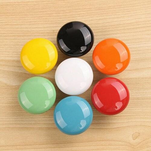 Ceramic Round Door Handles 7 Color 38mm for Cabinet Cupboard Wardrobe Drawer Pulls Knobs Furniture Home Kitchen Accessories