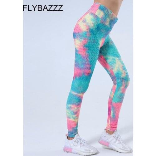 Sport Yoga Leggings Women High Waist Push Up Yoga Pants Jacquard Gym Fitness Running Legging Trousers Woman Slim Tight