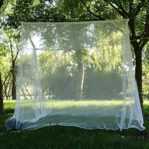 Summer Outdoor Camping White Mesh Portable Mosquito Net Foldable big lightweight Netting For Camping Fishing Hiking with Storage