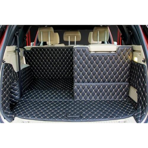 Good quality! Full set car trunk mats for Ford Everest 7 seats 2020 durable boot carpets cargo liner mats for Everest 2019-2015