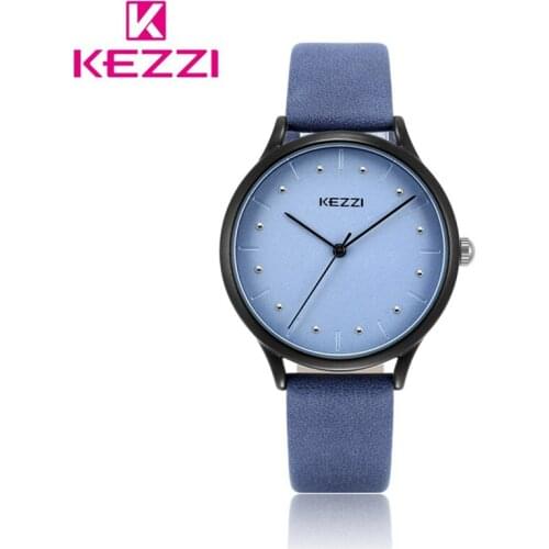 KEZZI Brand Fashion Leather Men Watches Big Dial Waterproof Quartz Wristwatches Casual Sport Student Watch Relogio Masculino