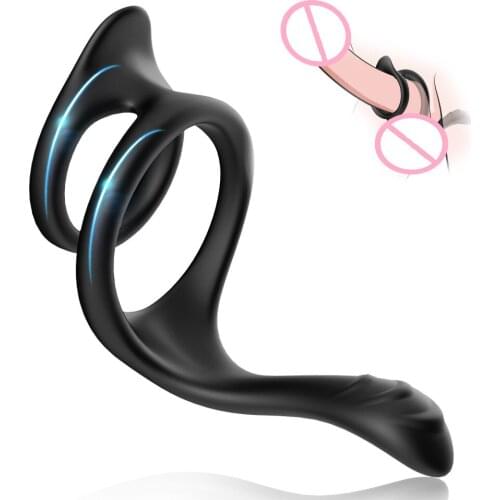 Soft Silicone Cock Ring Delay Premature Ejaculation Dick Lock Ring Penis Ring Enhancer Larger Sex Toys for for Male and Couple