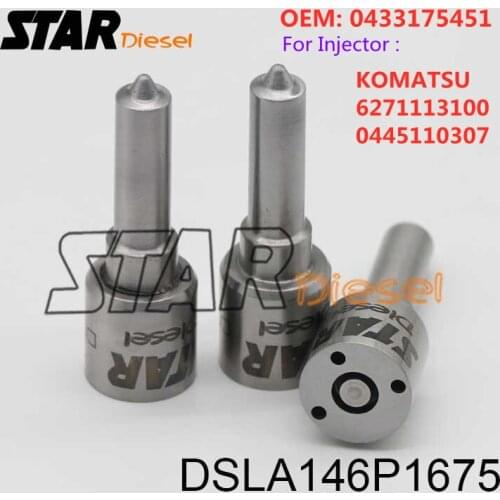 STAR Diesel DSLA146P1675 0433175451 Injector Assembly DSLA 146P 1675 Nozzle Tip For KOMATSU 6271113100 0445110307