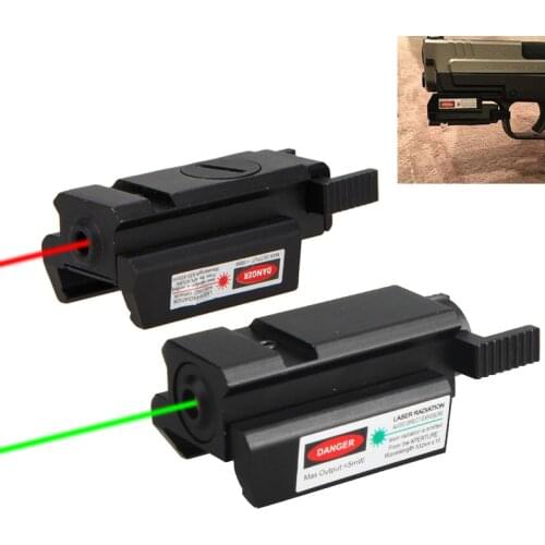 Hunting Mini Compact Red Dot Laser Sight With Picatinny Mount for Pistol Hand Gun Green Red Dot Laser Sight Scope