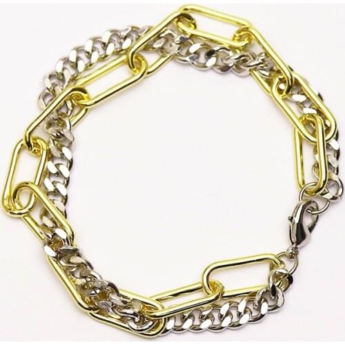 5 pcs Multi kinds necklace OR bracelets wire wrap chain mix colors chain jewelry for women 9791