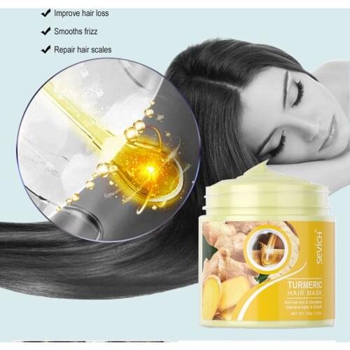 Nourishing Hair Mask Infusing Masque Hair Soft Smooth Deep Repair Hair Treatment Turmeric Hair Care Essence Anti Hair Loss 100g