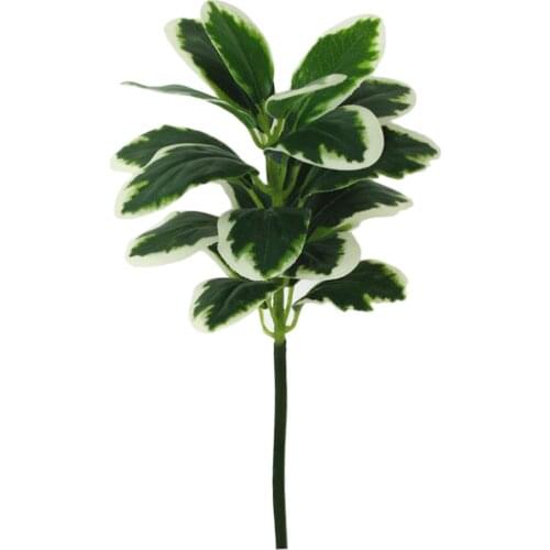 Fake Plastic Green Plant Decor Branches Flower Simulation Plants Artificial Banyan Kapok Leaves Bouquet Wall Decoration Leave