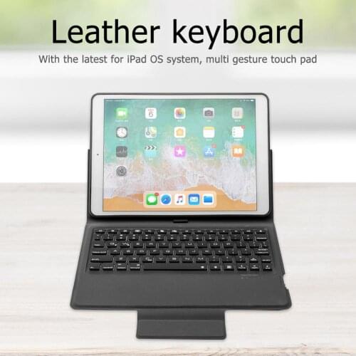 Hot Sale Tablet Keyboard Multi-function 78 Key Bluetooth Leather Case Keyboard Backlight Flip Cover Keypad for iPad 2019