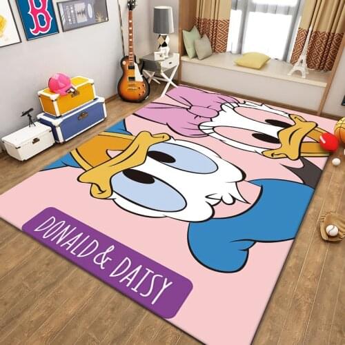 Pink Donald Duck Childrens Play Mat Geometric Carpet Living Room Bedside Queen Childrens Play Area Carpet Childrens Room