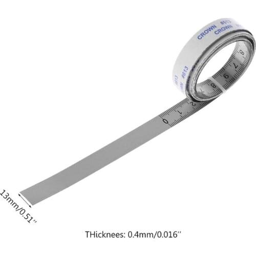 Stainless Steel Miter Track Tape Measure Self Adhesive Metric Scale Ruler 1M-3M For T-track Router Table Saw Woodworking Tool