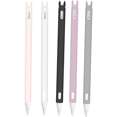 Rabbit Ear Anti-scroll Silicone Protective Case Nib Cover for Apple Pencil 2nd T3LB