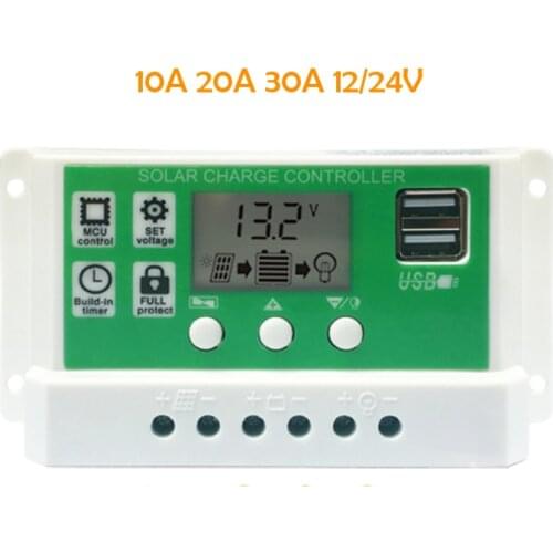 Lithium Battery Universal 12/24V/10A20A30A Automatic Photovoltaic Rechargeable Battery Board Street Lamp Solar Controller