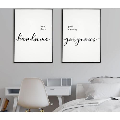 Hello There Fashion Poster Good Morning Canvas Painting Wall Art Pictures For Living Room Modern Decorative Prins On The Wall