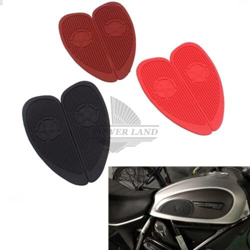 1pair Retro Cafe Racer Gas Fuel tank Rubber Sticker Pad Protector Sheath Knee Grip Protector Universal Fit For Almost Motorcycle