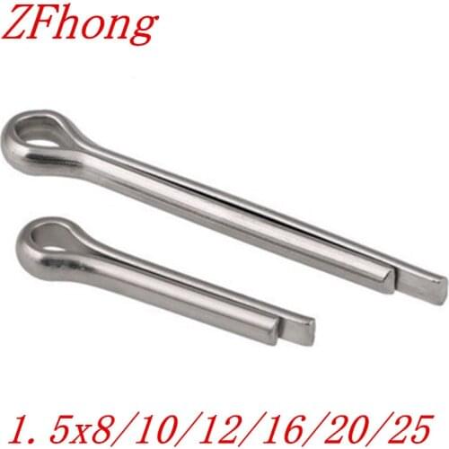100pcs M1.5x10/12/16/20 1.5mm stainless steel spring split cotter pin
