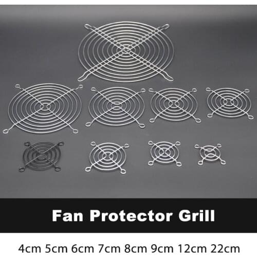 3pcs Fan Protector Silvery Metal Grille Net Protection Finger Fan Guard 40mm 50mm 60mm 70mm 80mm 90mm 120mm