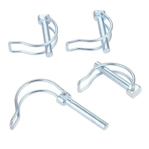 4pcs M8*50mm Coupler Safety Pin Quick Lock Release Trailer Towing Coupler Pin Bicycle Stroller Cargo Boat Hitch Hook Clip