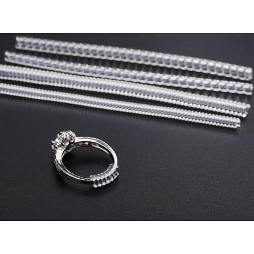Ring Size Adjustment Line Transparent Tube for Ring Sleeve Ring Fixing Sleeve Ring Protective Film Ring Braid 4pcs/bag Length